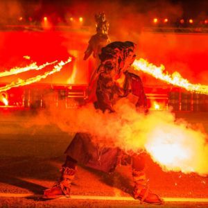 Performance della Compagnia dei Folli di fuoco ed incanto presso l'evento DUCATI a Misano Adriatico