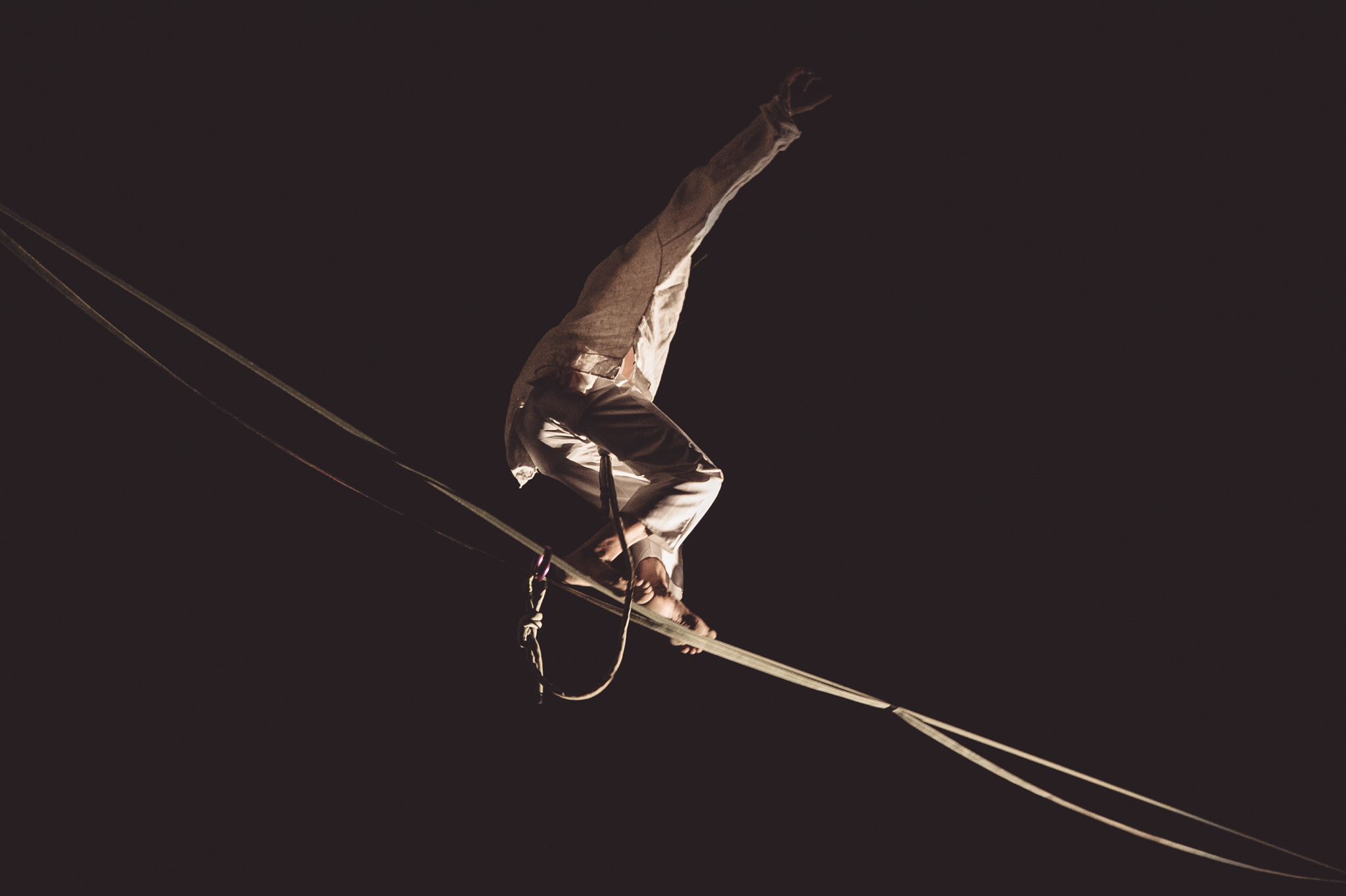 Tightrope walker of the Compagnia dei Folli