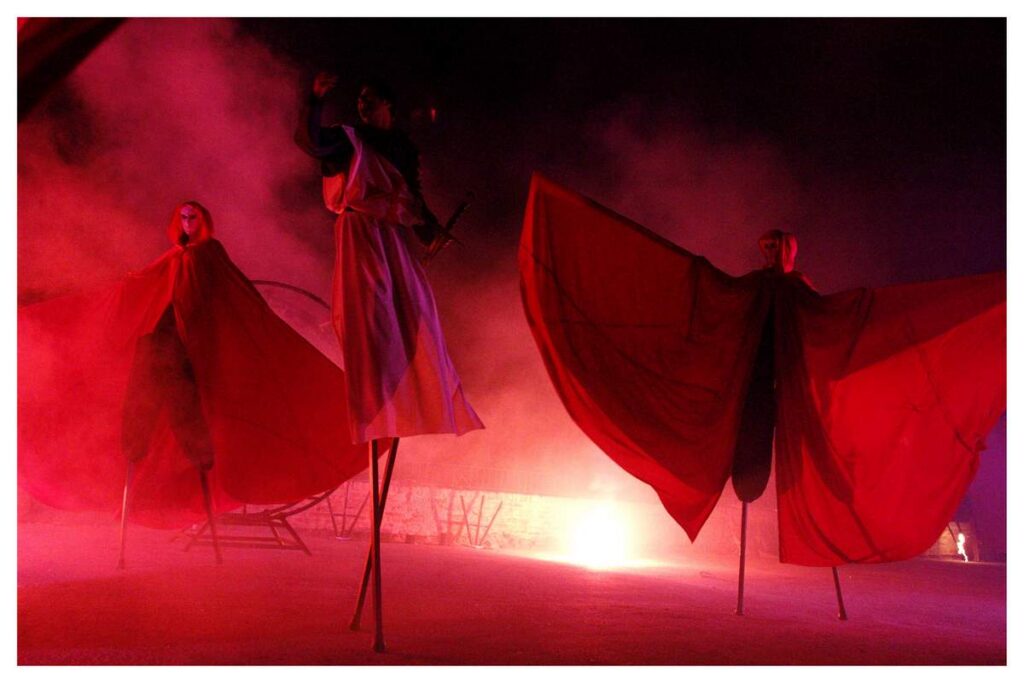 Witches on stilts